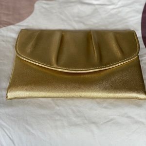80s vibe gold clutch